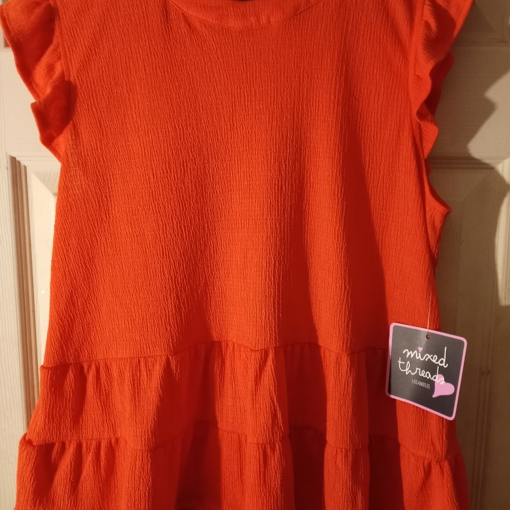 MIXED THREADS Brand Orange top Size Medium Brand New